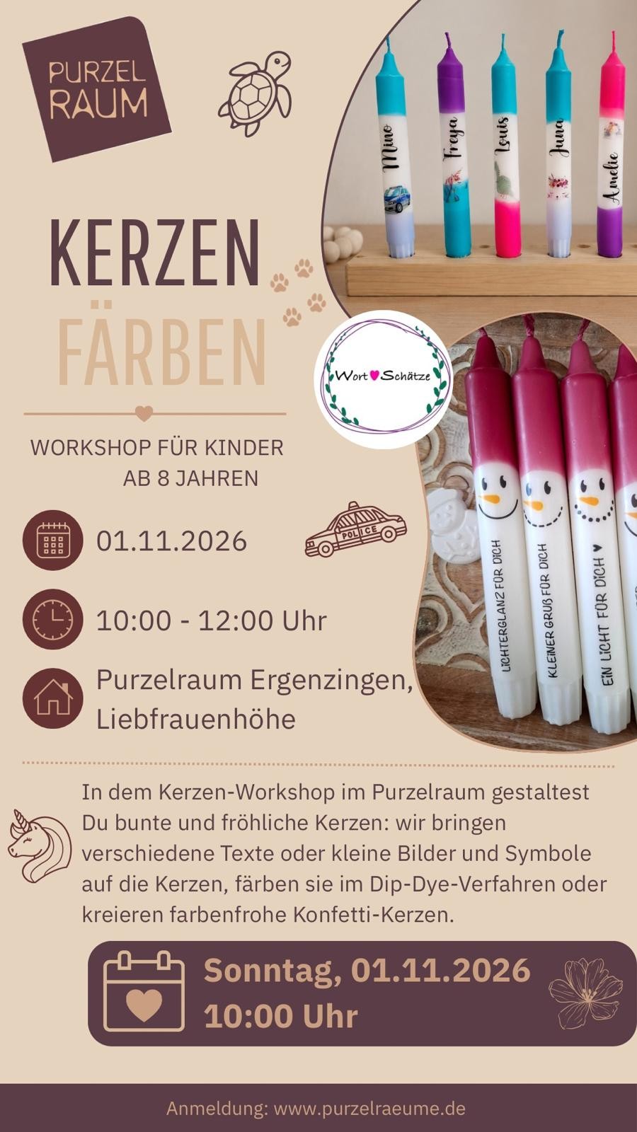 Kerzenfärben für Kinder ab 8 Jahren